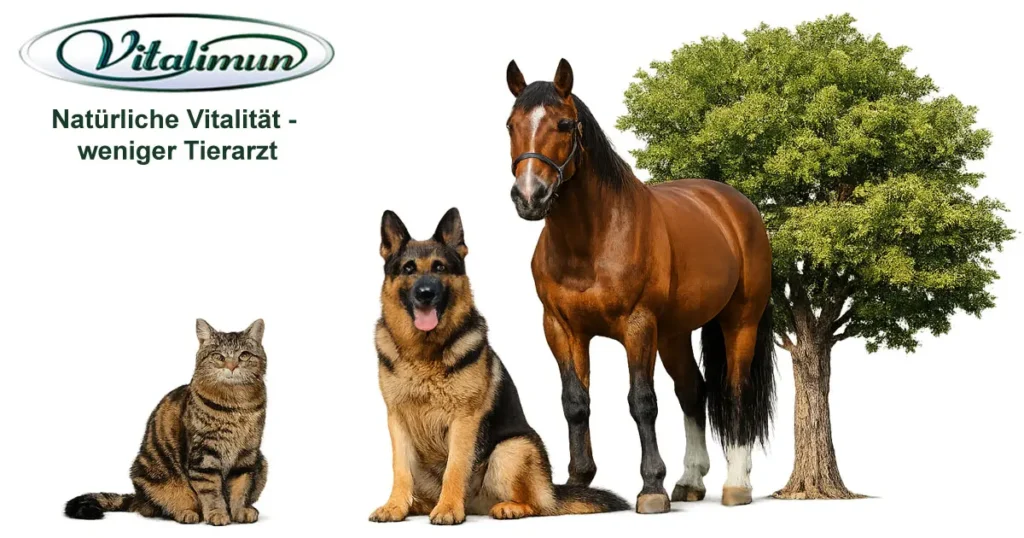 Katze, Hund und Pferd.